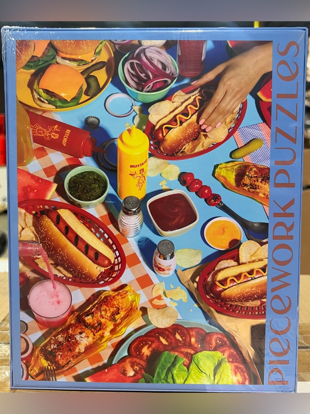 Picnic Hot Dog 1000-Piece Puzzle - Blue